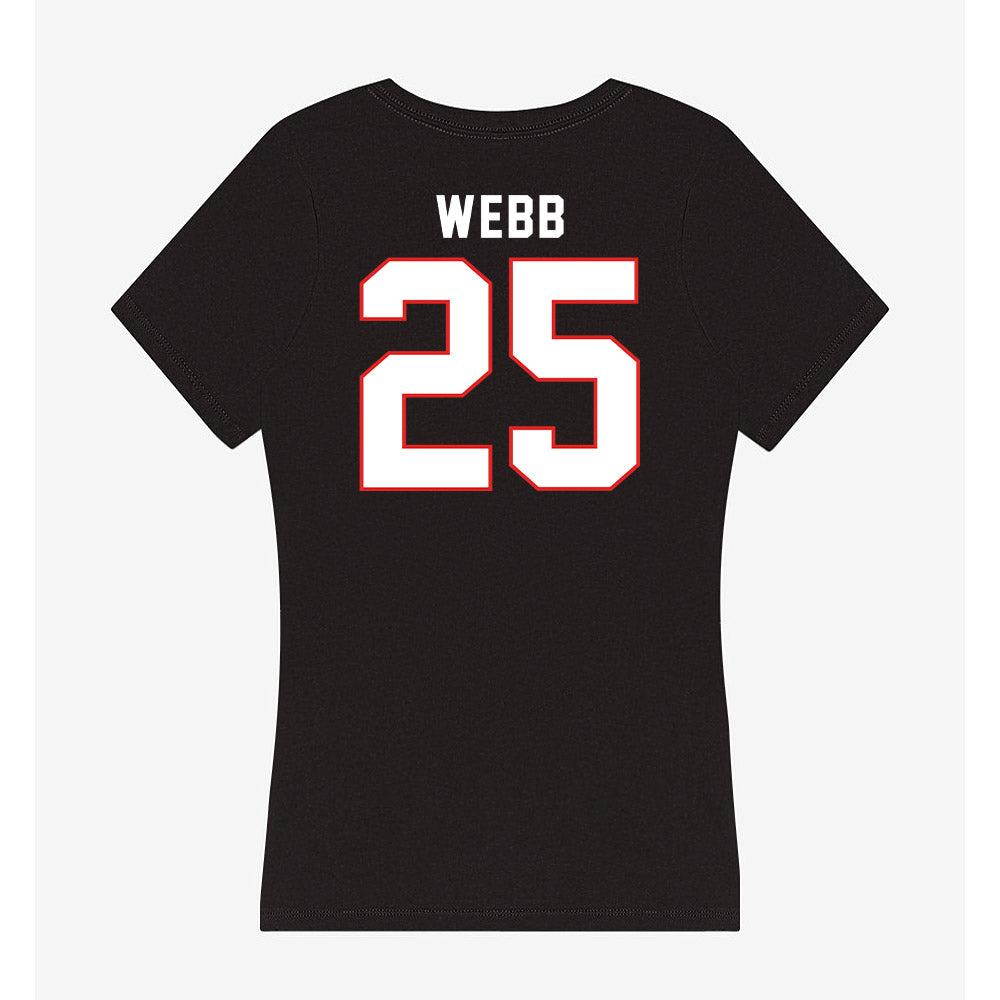 Texas Tech - NCAA Football : Donovan Webb - Women's V-Neck T-Shirt-1