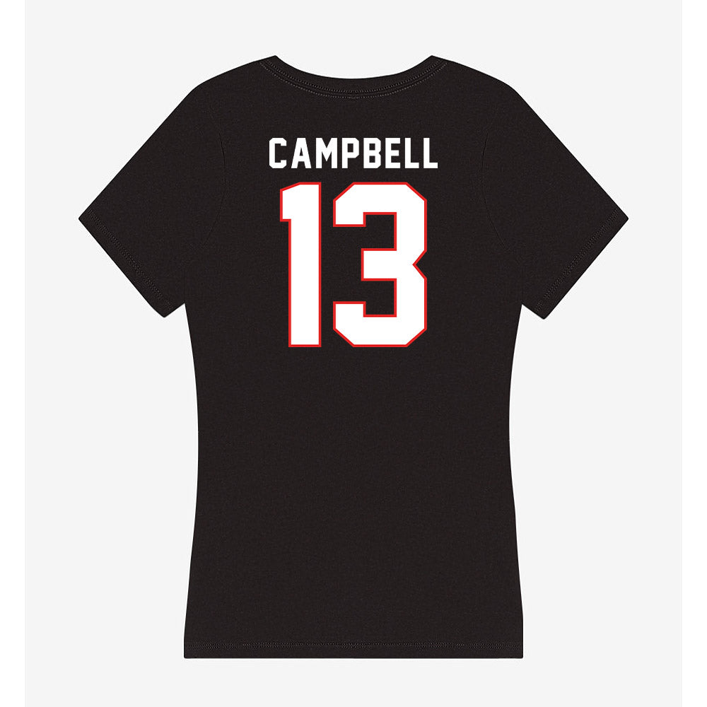 Texas Tech - NCAA Football : Chase Campbell - Women's V-Neck T-Shirt-1