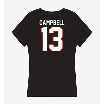 Texas Tech - NCAA Football : Chase Campbell - Women's V-Neck T-Shirt-1