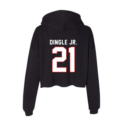 Texas Tech - NCAA Football : Miquel Dingle Jr. - Women's Crop Fleece Hoodie-1