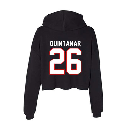 Texas Tech - NCAA Baseball : Matt Quintanar - Women's Crop Fleece Hoodie-1