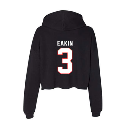 Texas Tech - NCAA Football : Coy Eakin - Women's Crop Fleece Hoodie-1