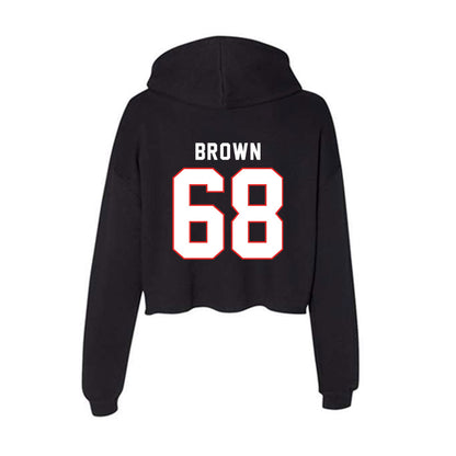 Texas Tech - NCAA Football : Ren Brown - Women's Crop Fleece Hoodie-1