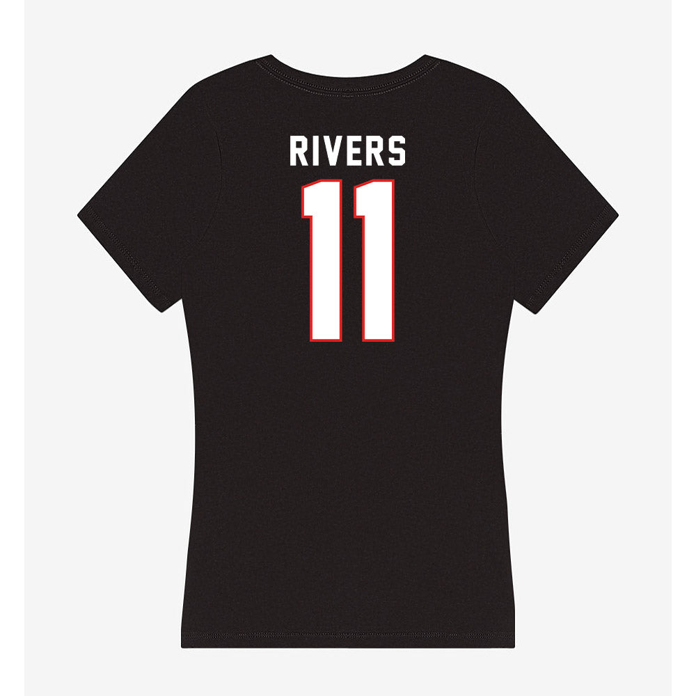 Texas Tech - NCAA Baseball : Davis Rivers - Women's V-Neck T-Shirt-1