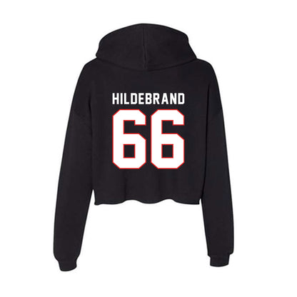 Texas Tech - NCAA Football : Jackson Hildebrand - Women's Crop Fleece Hoodie-1