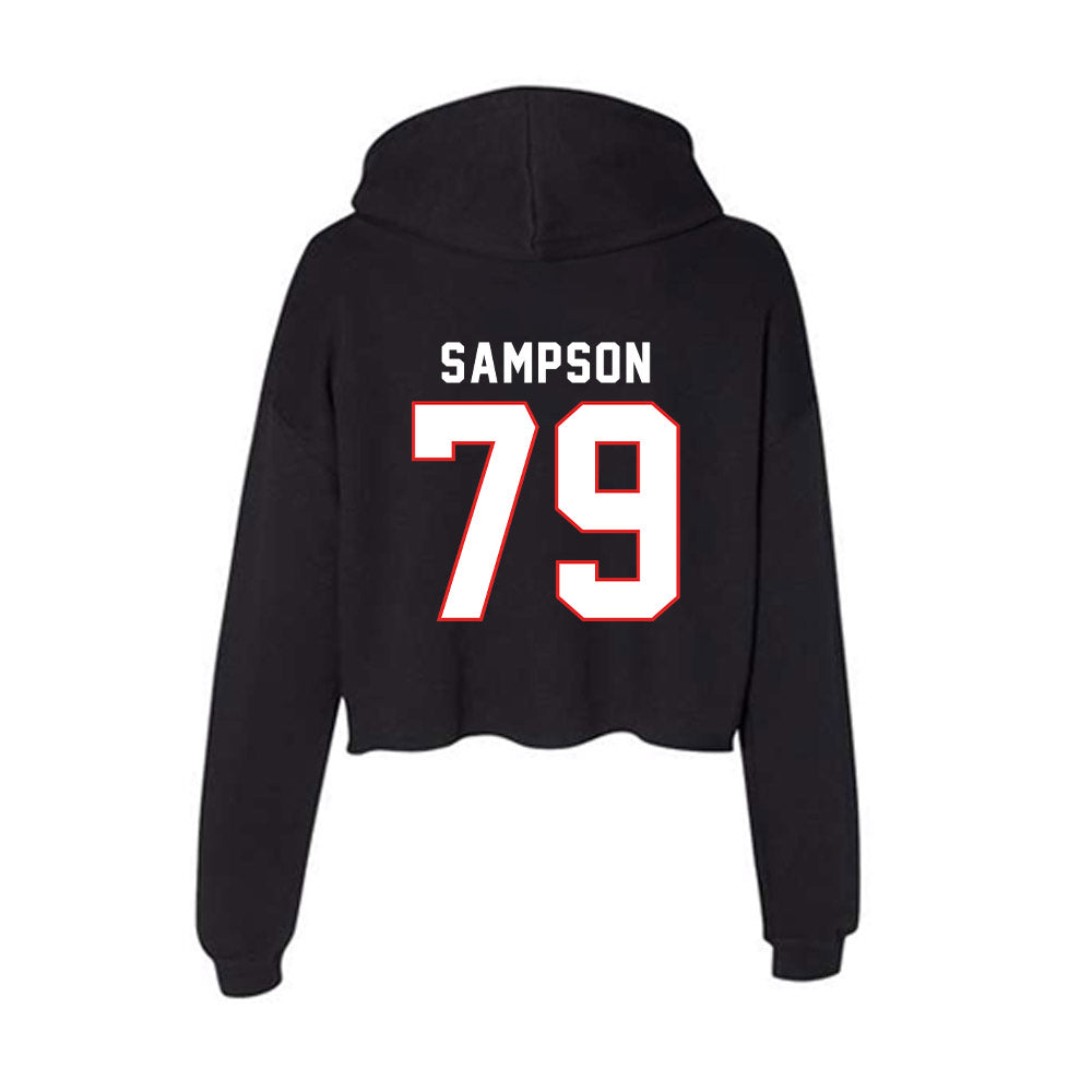 Texas Tech - NCAA Football : Howard Sampson - Women's Crop Fleece Hoodie-1
