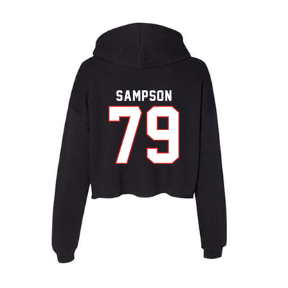 Texas Tech - NCAA Football : Howard Sampson - Women's Crop Fleece Hoodie-1