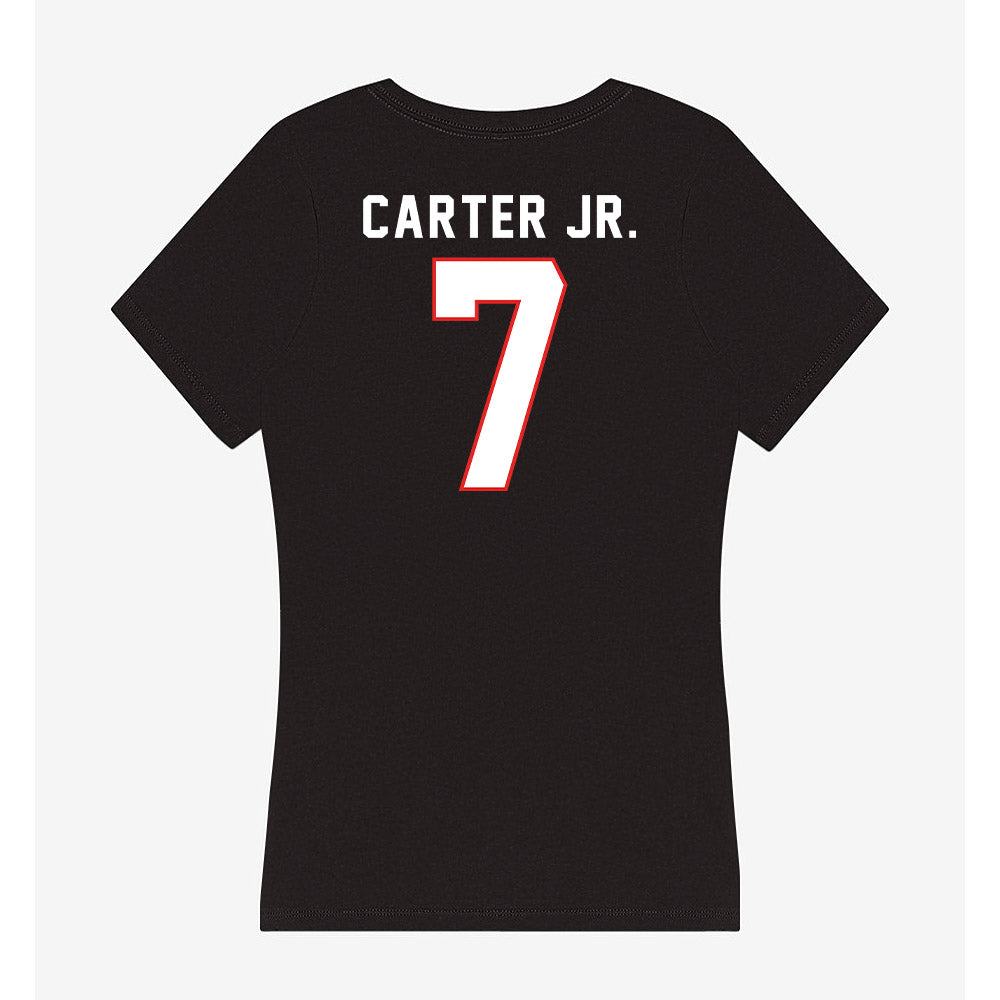 Texas Tech - NCAA Football : Terrance Carter Jr. - Women's V-Neck T-Shirt-1