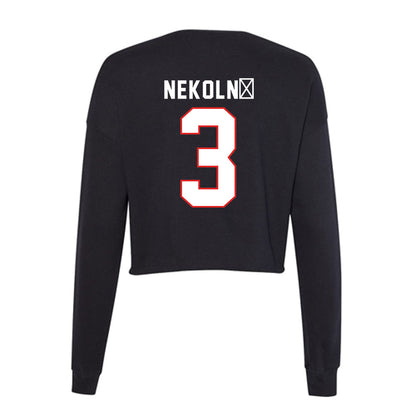 Texas Tech - NCAA Women's Basketball : Julie Nekoln� - Women's Cropped Crew Fleece-1