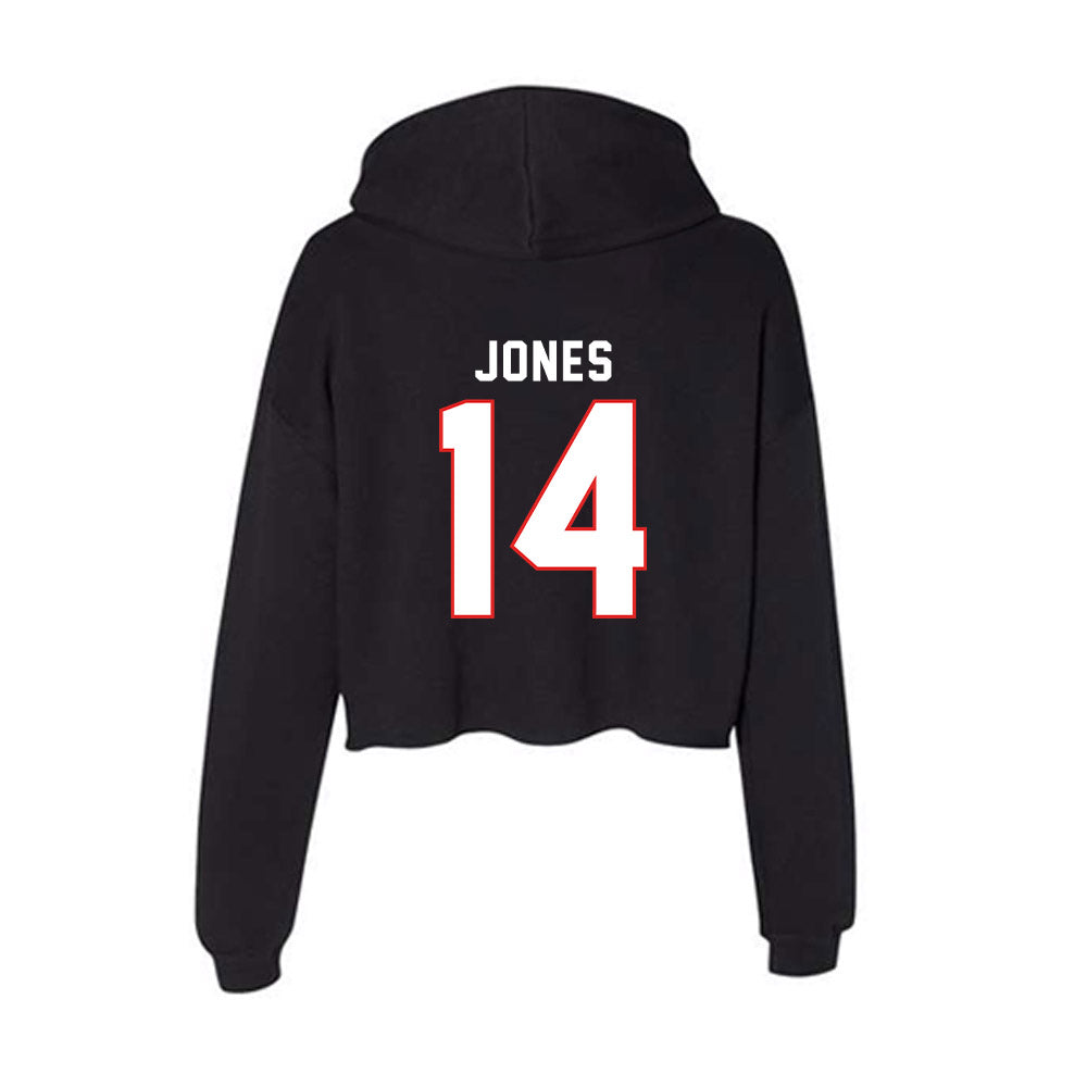 Texas Tech - NCAA Football : Bryson Jones - Women's Crop Fleece Hoodie-1