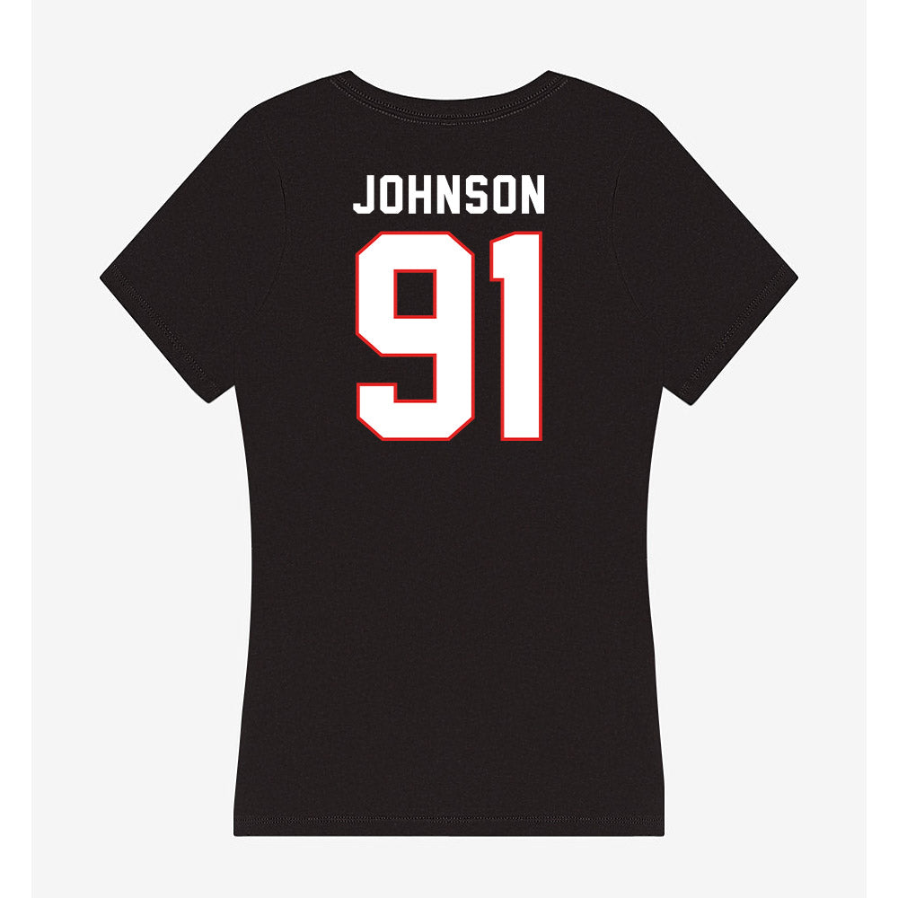 Texas Tech - NCAA Football : Krush Johnson - Women's V-Neck T-Shirt-1