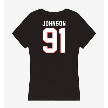 Texas Tech - NCAA Football : Krush Johnson - Women's V-Neck T-Shirt-1