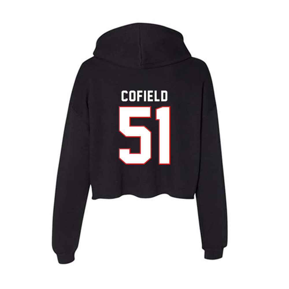 Texas Tech - NCAA Football : Jayden Cofield - Women's Crop Fleece Hoodie-1