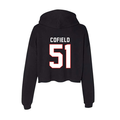 Texas Tech - NCAA Football : Jayden Cofield - Women's Crop Fleece Hoodie-1