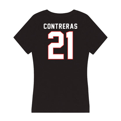 Texas Tech - NCAA Women's Volleyball : Emily Contreras - Women's V-Neck T-Shirt-1