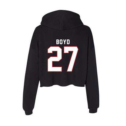 Texas Tech - NCAA Football : Amier Boyd - Women's Crop Fleece Hoodie-1