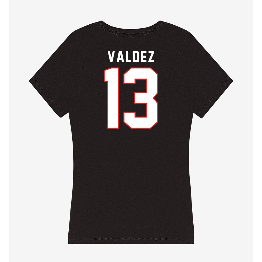 Texas Tech - NCAA Softball : Victoria Valdez - Women's V-Neck T-Shirt-1
