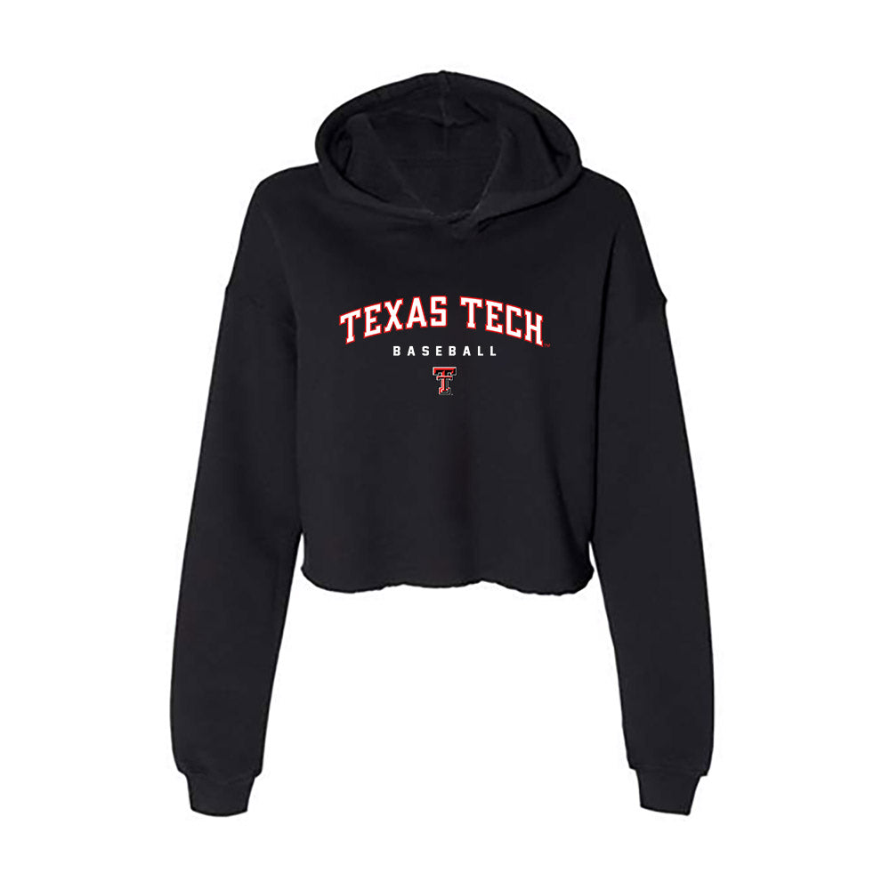 Texas Tech - NCAA Baseball : Daniel Hesse - Classic Shersey Women's Crop Fleece Hooded Sweatshirt-0