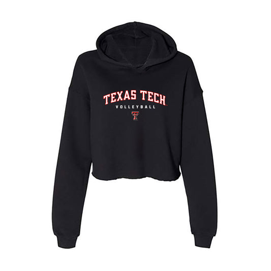 Texas Tech - NCAA Women's Volleyball : Ally Fausett - Classic Shersey Women's Crop Fleece Hooded Sweatshirt-0
