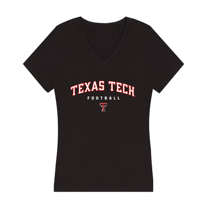 Texas Tech - NCAA Football : Will Karoll - Women's V-Neck T-Shirt-0