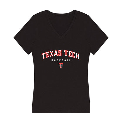 Texas Tech - NCAA Baseball : Connor Mohan - Women's V-Neck T-Shirt-0