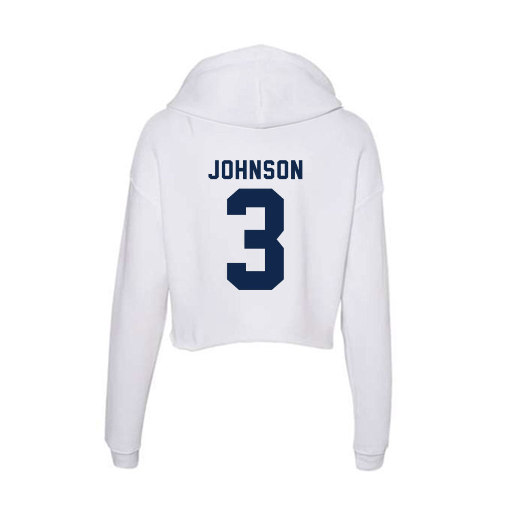 Ole Miss - NCAA Men's Basketball : Koren Johnson - Women's Crop Fleece Hoodie-1