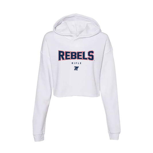 Ole Miss - NCAA Women's Rifle : Claudia Muzik - Women's Crop Fleece Hooded Sweatshirt-0