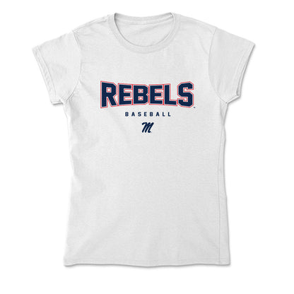 Ole Miss - NCAA Baseball : Tristan Bissetta - Soft Style Women’s T-Shirt-0