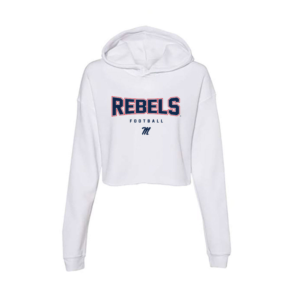 Ole Miss - NCAA Football : Will Echoles - Women's Crop Fleece Hooded Sweatshirt-0