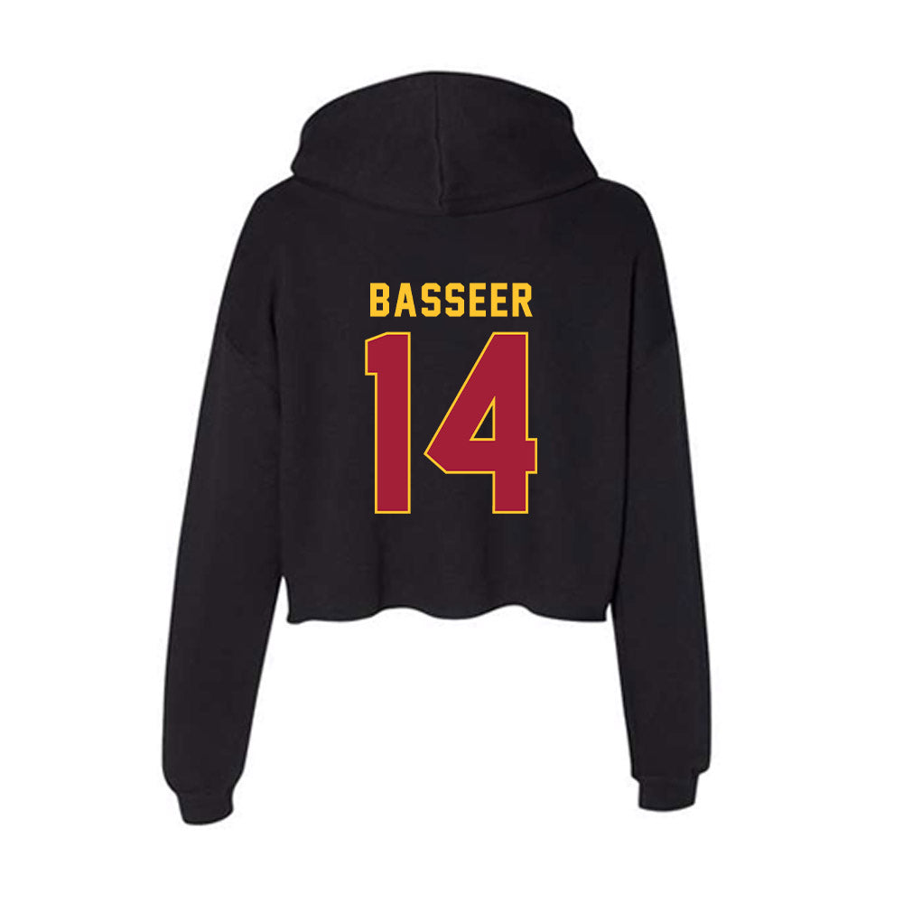 USC - NCAA Baseball : Jack Basseer - Women's Crop Fleece Hoodie-1
