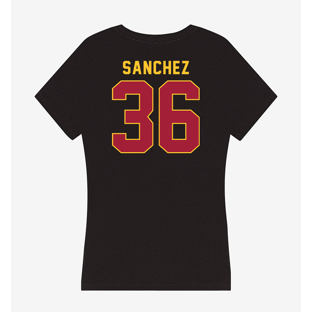 USC - NCAA Football : Rey Sanchez - Women's V-Neck T-Shirt-1