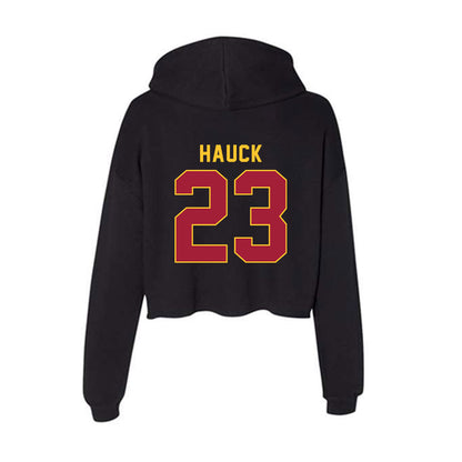 USC - NCAA Women's Lacrosse : Coco Hauck - Women's Crop Fleece Hoodie-1