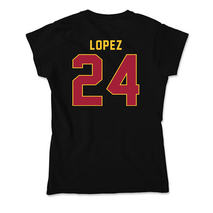 USC - NCAA Baseball : Augie Lopez - Soft Style Women’s T-Shirt-1