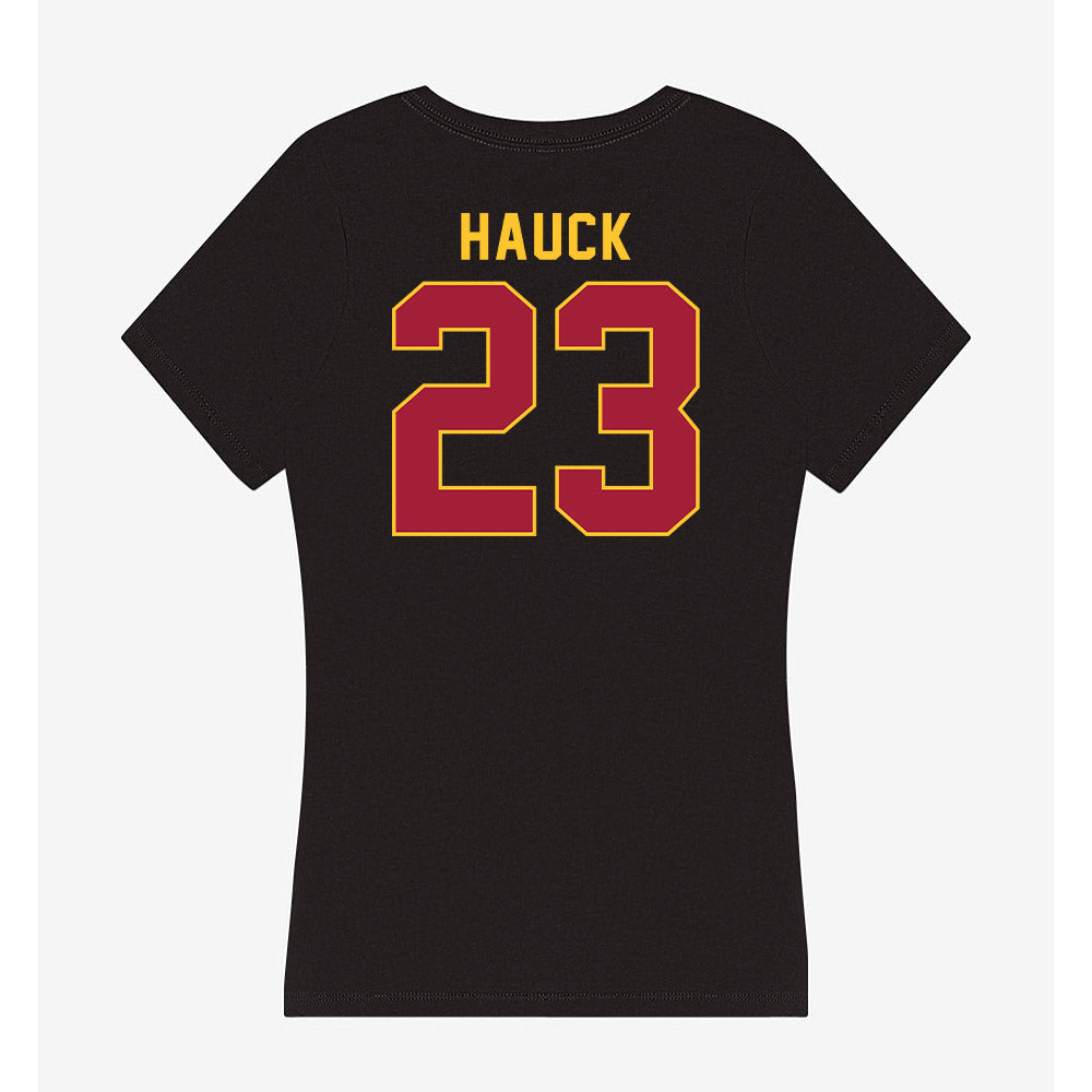 USC - NCAA Women's Lacrosse : Coco Hauck - Women's V-Neck T-Shirt-1