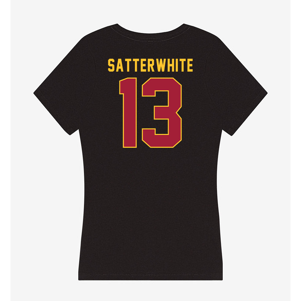 USC - NCAA Beach Volleyball : Bella Satterwhite - Women's V-Neck T-Shirt-1