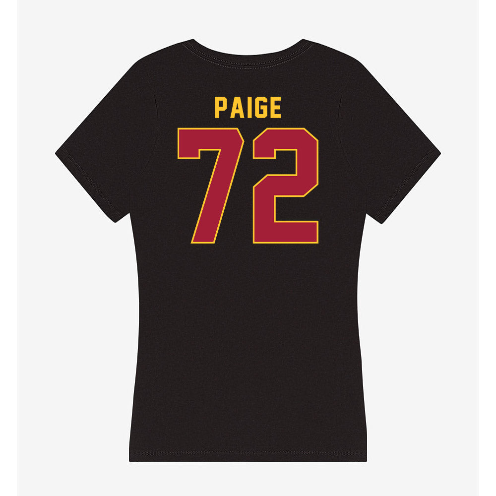 USC - NCAA Football : Elijah Paige - Women's V-Neck T-Shirt-1