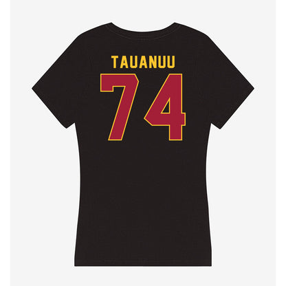 USC - NCAA Football : Justin Tauanuu - Women's V-Neck T-Shirt-1