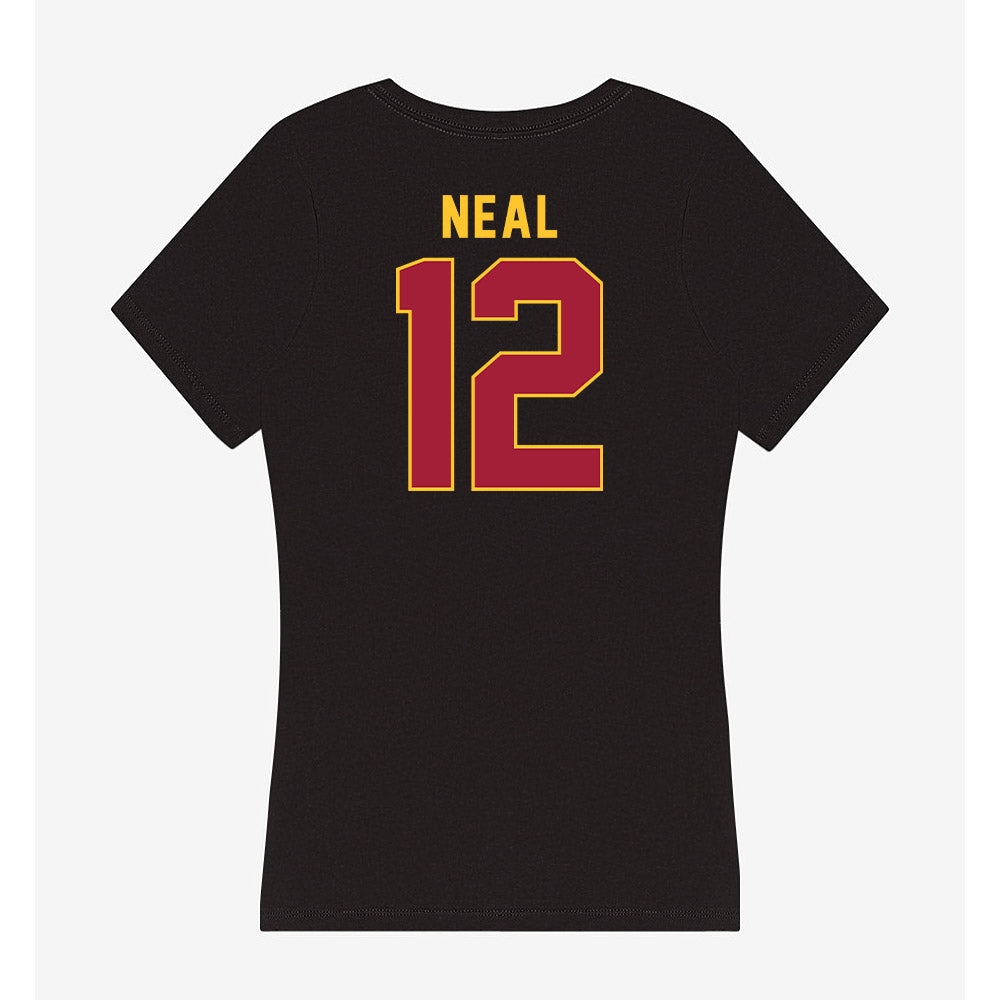 USC - NCAA Men's Basketball : EJ Neal - Women's V-Neck T-Shirt-1