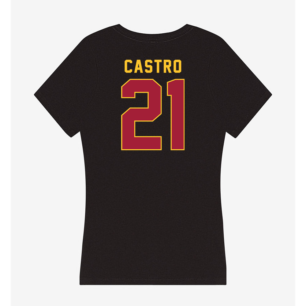 USC - NCAA Football : Trestin Castro - Women's V-Neck T-Shirt-1