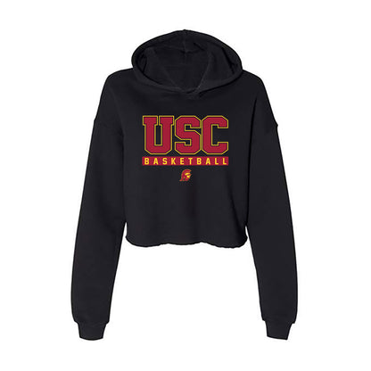 USC - NCAA Men's Basketball : Ryan Cornish - Women's Crop Fleece Hoodie-0