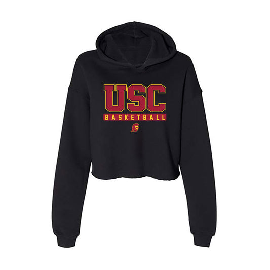 USC - NCAA Men's Basketball : Patrick O'Brien - Women's Crop Fleece Hoodie-0