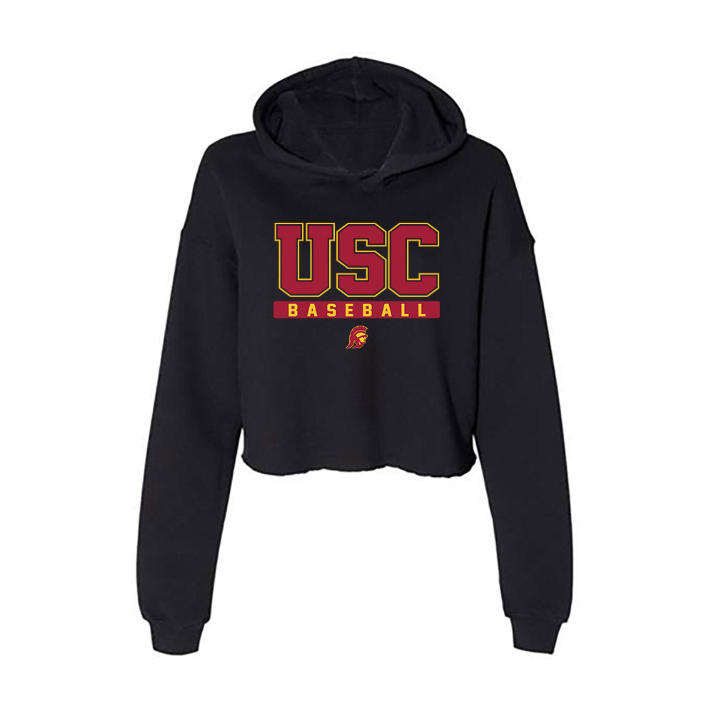 USC - NCAA Baseball : Gavin Lauridsen - Women's Crop Fleece Hoodie-0
