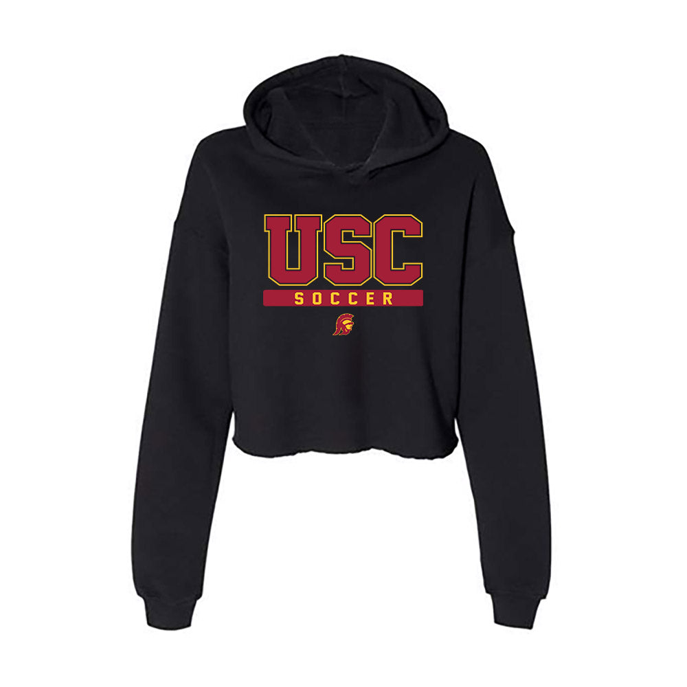USC - NCAA Women's Soccer : Alyssa Parsons - Women's Crop Fleece Hooded Sweatshirt-0