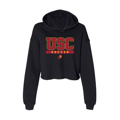 USC - NCAA Women's Soccer : Alyssa Parsons - Women's Crop Fleece Hooded Sweatshirt-0