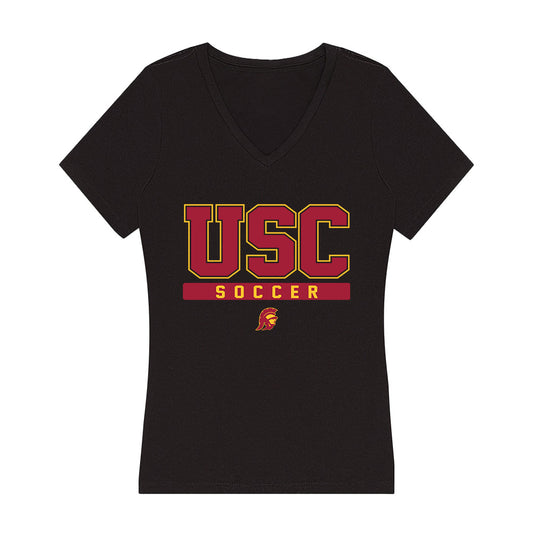 USC - NCAA Women's Soccer : Hana Mizumoto - Women's V-Neck T-Shirt-0