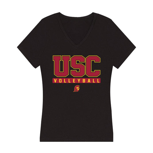 USC - NCAA Men's Volleyball : Greyson Covay - Women's V-Neck T-Shirt-0