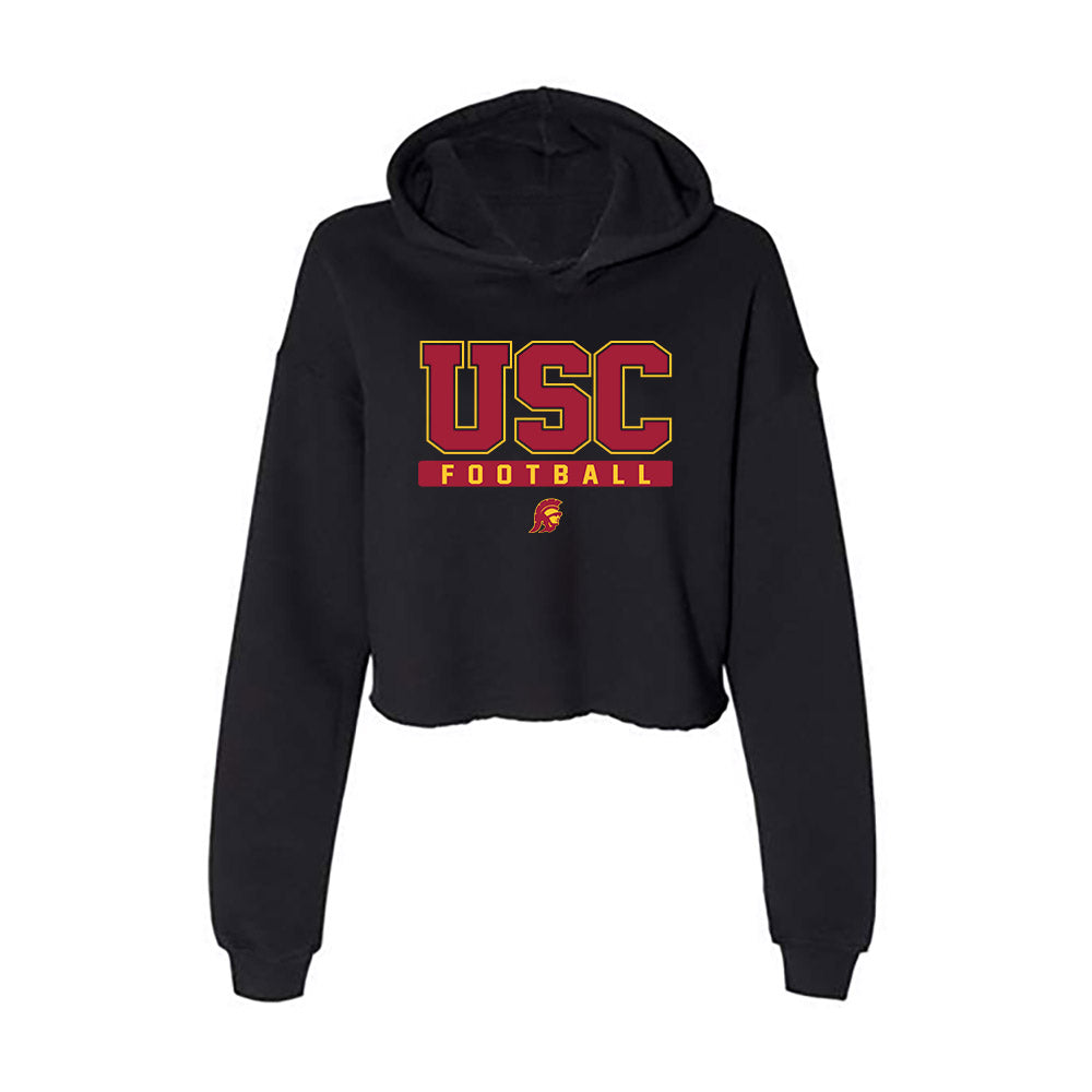 USC - NCAA Football : William Weisberg - Women's Crop Fleece Hoodie-0