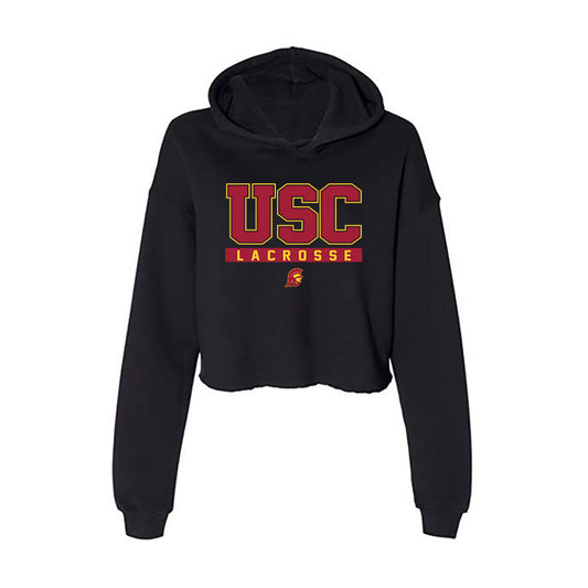 USC - NCAA Women's Lacrosse : Jenna Lundstedt - Women's Crop Fleece Hoodie-0