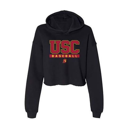 USC - NCAA Baseball : Nolan Eberwein - Women's Crop Fleece Hoodie-0