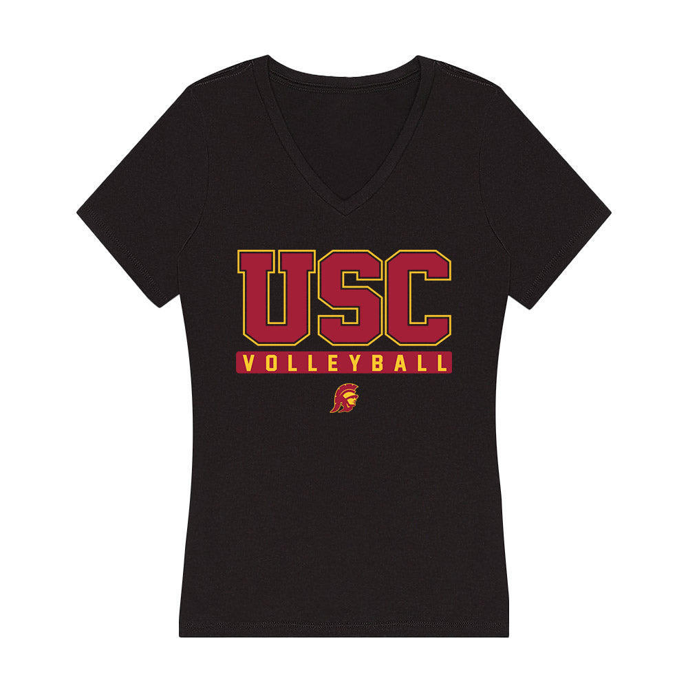 USC - NCAA Men's Volleyball : Noah Meabon - Women's V-Neck T-Shirt-0
